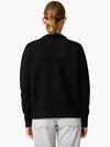 Heart Logo V Neck Wool Cardigan Black - AMI - BALAAN 7