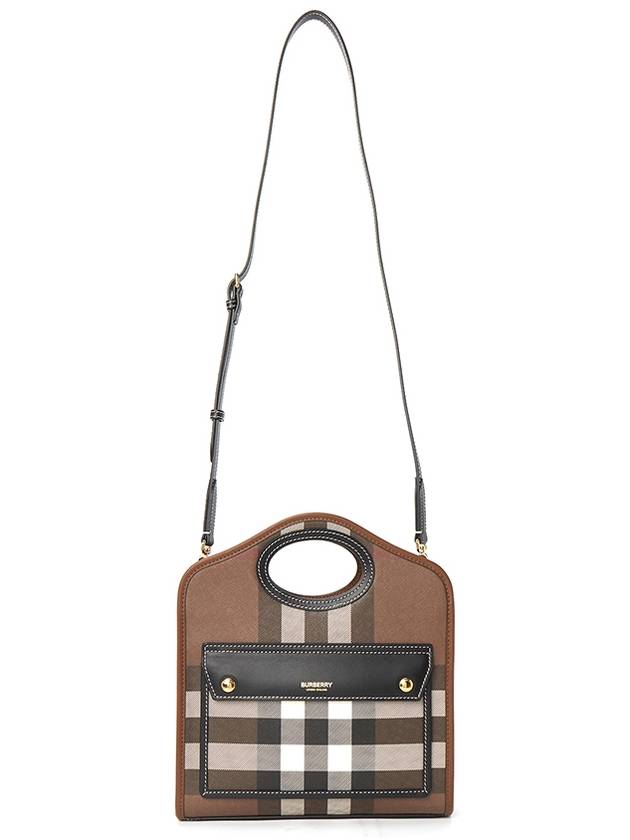 Mini Pocket Tote Bag Brown - BURBERRY - BALAAN 8