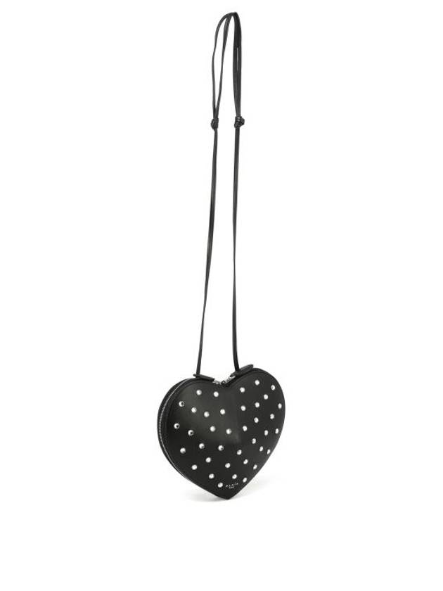 Le Coeur Heart Calfskin Shoulder Bag Black - ALAIA - BALAAN 3