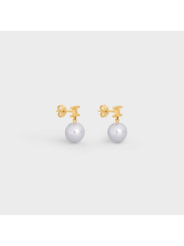 Pearl Drop Earrings White - CELINE - BALAAN 5