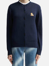 Chillax Fox Round Neck Cardigan Navy Women s - MAISON KITSUNE - BALAAN 5