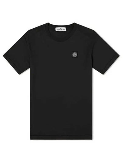 Men's Waffen Logo Patch Short Sleeve T-Shirt Black - STONE ISLAND - BALAAN 2