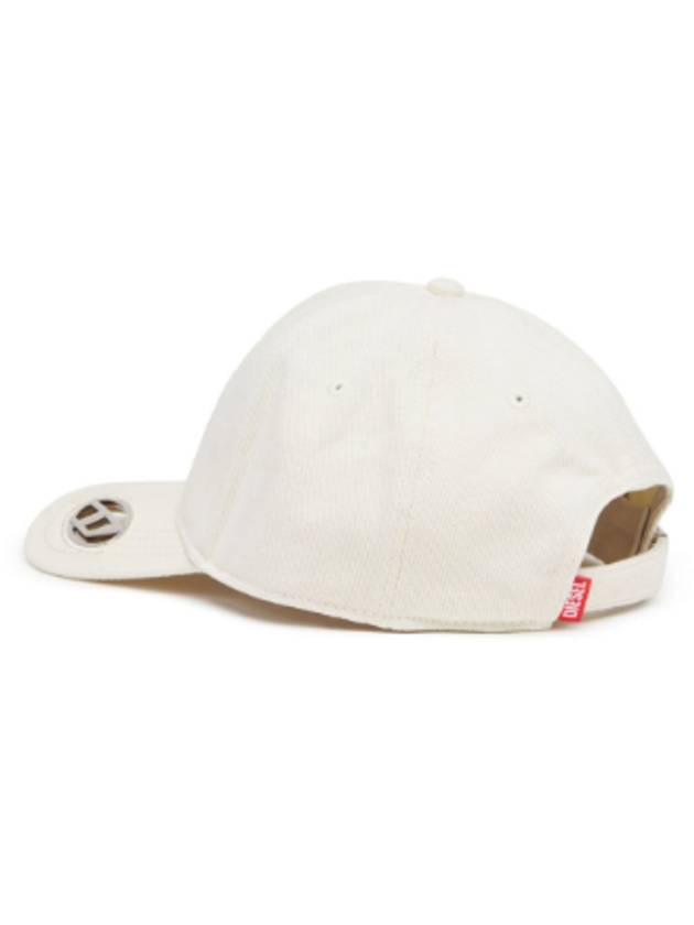 Logo Decorated Buckle Closure Cotton Baseball Ball Cap White - DIESEL - BALAAN 4