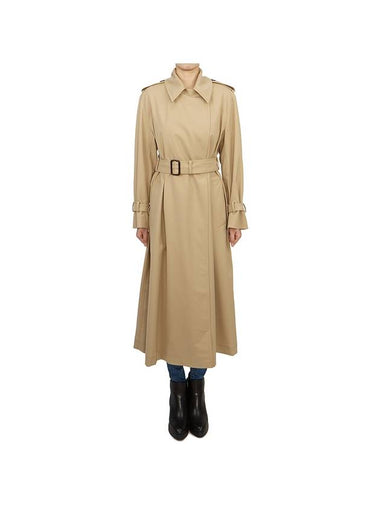 Giostra Virgin Wool Trench Coat Beige - MAX MARA - BALAAN 1