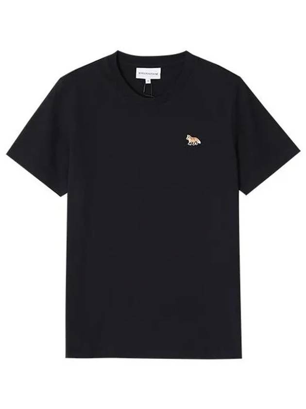 Baby Fox Patch Regular Short Sleeve T-Shirt Black - MAISON KITSUNE - BALAAN 2