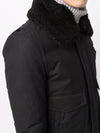 Shearing Trimming Short Bomber Jacket Black - AMI - BALAAN 4