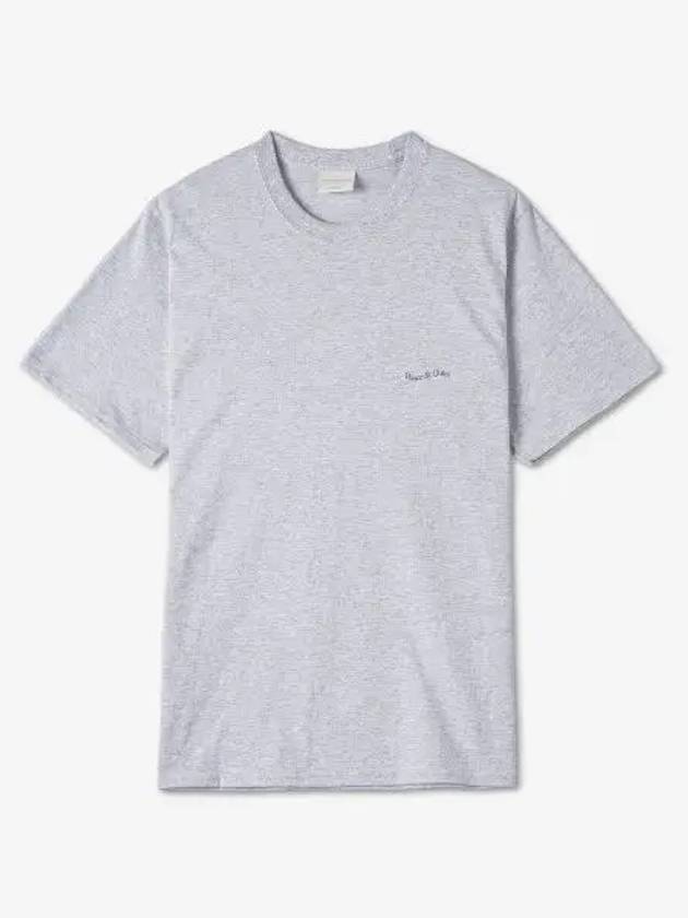 MUSEUM OF PEACE QUIET Micro wordmark short sleeve t shirt heather gray MOPQSS2229HEATHERGRAY - MUSEUM OF PEACE & QUIET - BALAAN 1