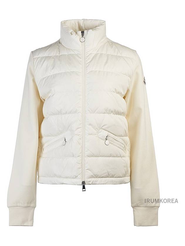 Women's Padding Zip-Up Sweatshirt White - MONCLER - BALAAN 2