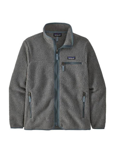 Women's Retro Pile Fleece Zip-up Jacket Salt Grey - PATAGONIA - BALAAN 1