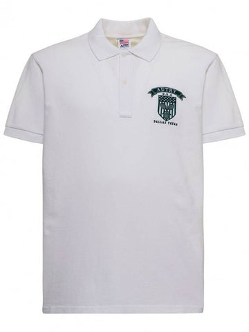 Tennis Club Badge Logo Short Sleeve PK Shirt White - AUTRY - BALAAN.