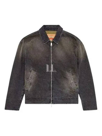 D Stack S Reversible Denim Jacket Black - DIESEL - BALAAN 2