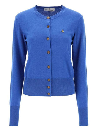 Bea Logo Cardigan Blue - VIVIENNE WESTWOOD - BALAAN 2