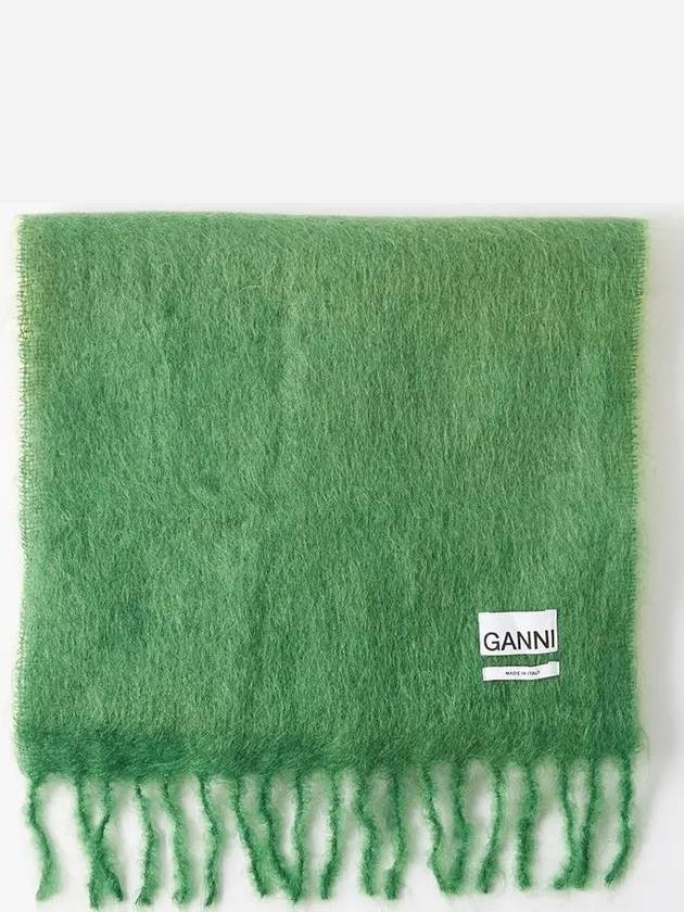 Gradient gradient recycled mohair blend muffler - GANNI - BALAAN 1