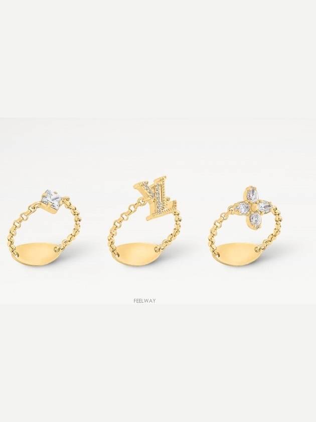 Lady LV Ring Set Gold - LOUIS VUITTON - BALAAN 3