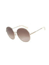 Eyewear Round Metal Sunglasses Brown - SALVATORE FERRAGAMO - BALAAN 1