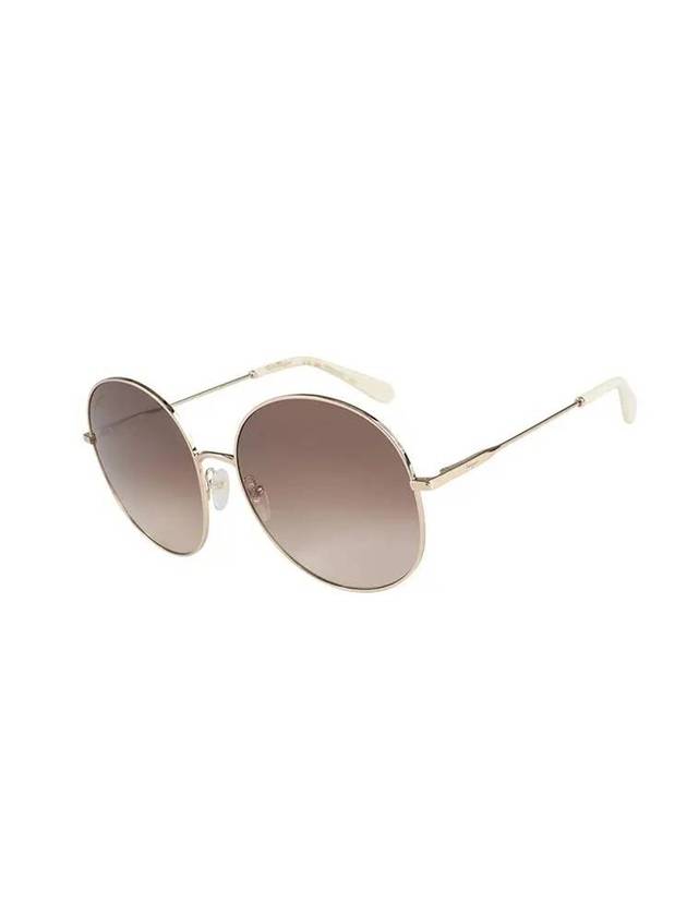 Eyewear Round Metal Sunglasses Brown - SALVATORE FERRAGAMO - BALAAN 1