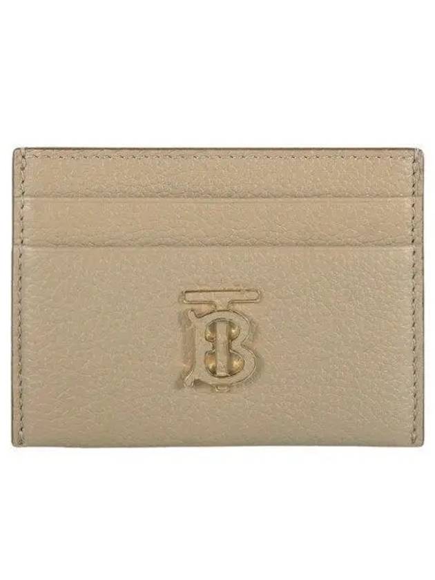 Grain leather TB logo card wallet oat beige 8066 1062129 - BURBERRY - BALAAN 1