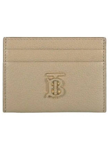 Grain leather TB logo card wallet oat beige 8066 271763 1062129 - BURBERRY - BALAAN 1