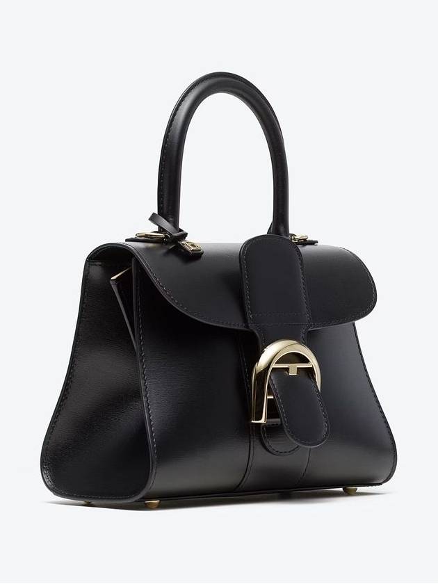 Brillant Mini Box Tote Bag Black - DELVAUX - BALAAN 3