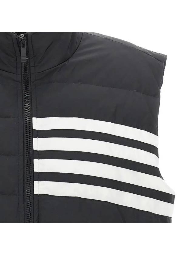 4 Bar Poly Twill Down Vest Charcoal - THOM BROWNE - BALAAN 7