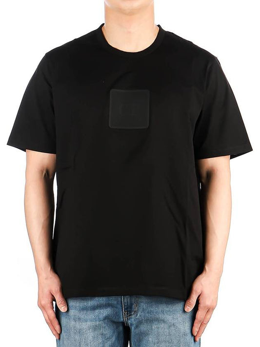 Metropolis Series Mercerized Jersey Logo Badge Short Sleeve T Shirt Black - CP COMPANY - BALAAN 2