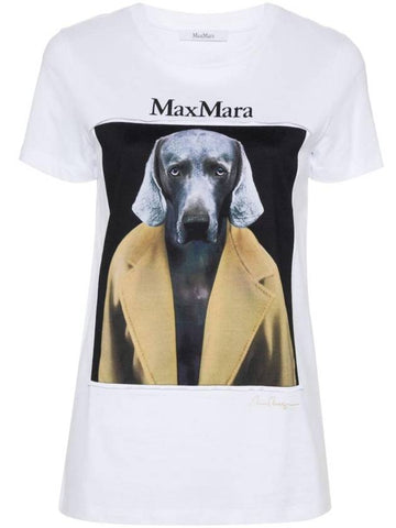 WOMEN S PRINTED COTTON T SHIRT 21946071600014 - MAX MARA - BALAAN 1