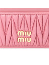 Matelasse Nappa Leather Card Wallet Begonia Pink - MIU MIU - BALAAN 6