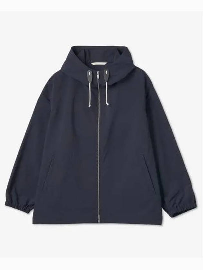 Men's Casual Zipper Hooded Jacket Navy - JIL SANDER - BALAAN 2