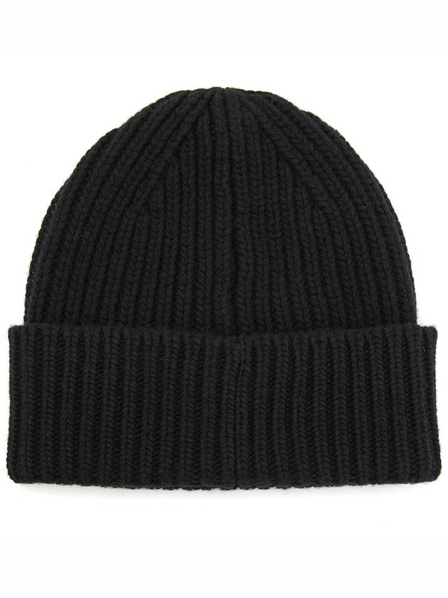 Star Logo Ribbed Wool Beanie Black - GOLDEN GOOSE - BALAAN 3