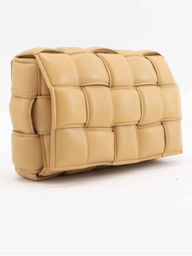 Gold Padded Cassette Cross Bag Almond - BOTTEGA VENETA - BALAAN 3