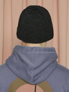 Logo Label Beanie Charcoal - UNALLOYED - BALAAN 4