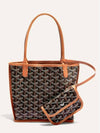 Mini Anjou Black Tan Tote Bag - GOYARD - BALAAN 1