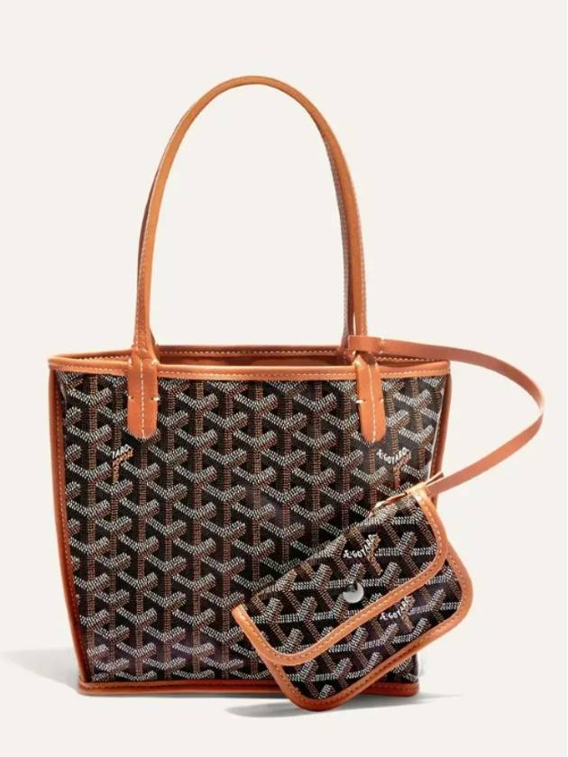 Mini Anjou Black Tan Tote Bag - GOYARD - BALAAN 1