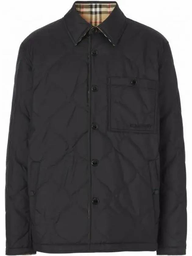 Reversible Vintage Check Thermoregulated Overshirt Jacket Black - BURBERRY - BALAAN 2