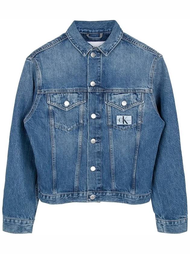 Blue monologo denim jacket J20J221261 1A4 - CALVIN KLEIN - BALAAN 4