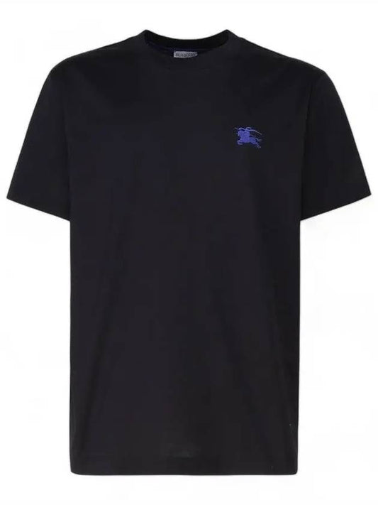 EKD Embroidered Cotton Short Sleeve T-Shirt Black - BURBERRY - BALAAN 2