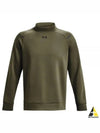 Men's UA Unstoppable Fleece Mock Neck Long Sleeve T-Shirt Green - UNDER ARMOUR - BALAAN 2