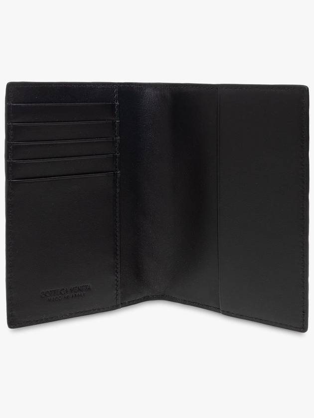 Intrecciato Leather Passport Wallet Black - BOTTEGA VENETA - BALAAN 3