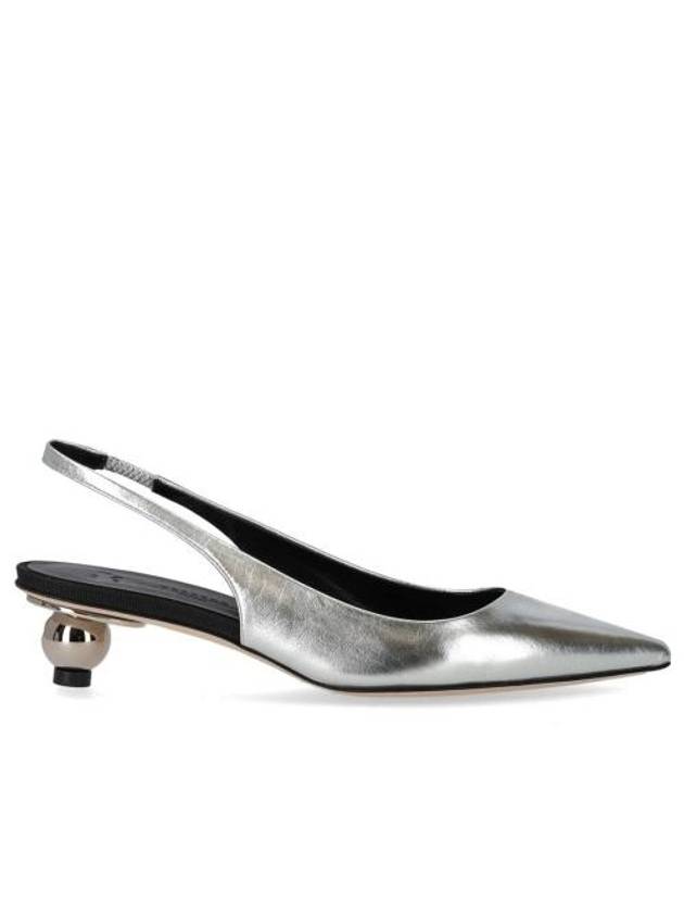 Women s Gallico Leather Slingback Pumps 2415521094600 001 39 Silver BPG - WEEKEND MAX MARA - BALAAN 1