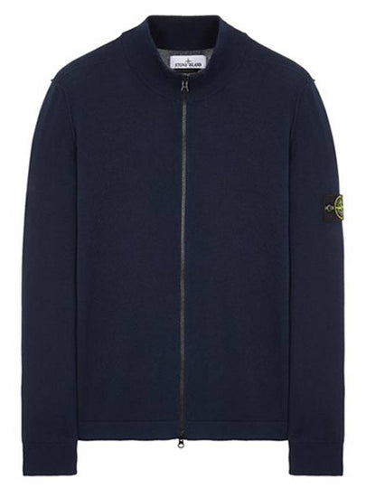 Wappen Patch Cotton Zip-Up Cardigan Navy - STONE ISLAND - BALAAN 2