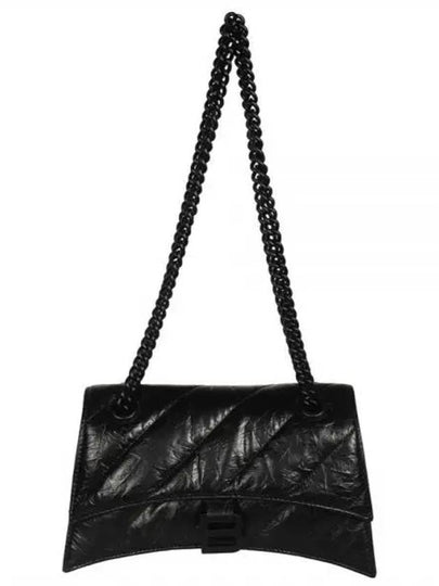 Crush Chain Strap Small Shoulder Bag Black - BALENCIAGA - BALAAN 2