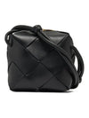 Cassette Intrecciato Mini Shoulder Bag Black - BOTTEGA VENETA - BALAAN 4