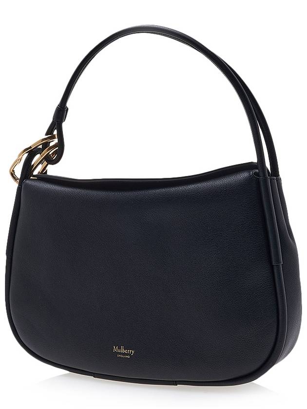 Silky Calf Link Leather Shoulder Bag Black - MULBERRY - BALAAN 3