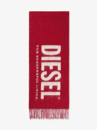 S Kott Maxi Logo Two Tone Scarf Red - DIESEL - BALAAN 2