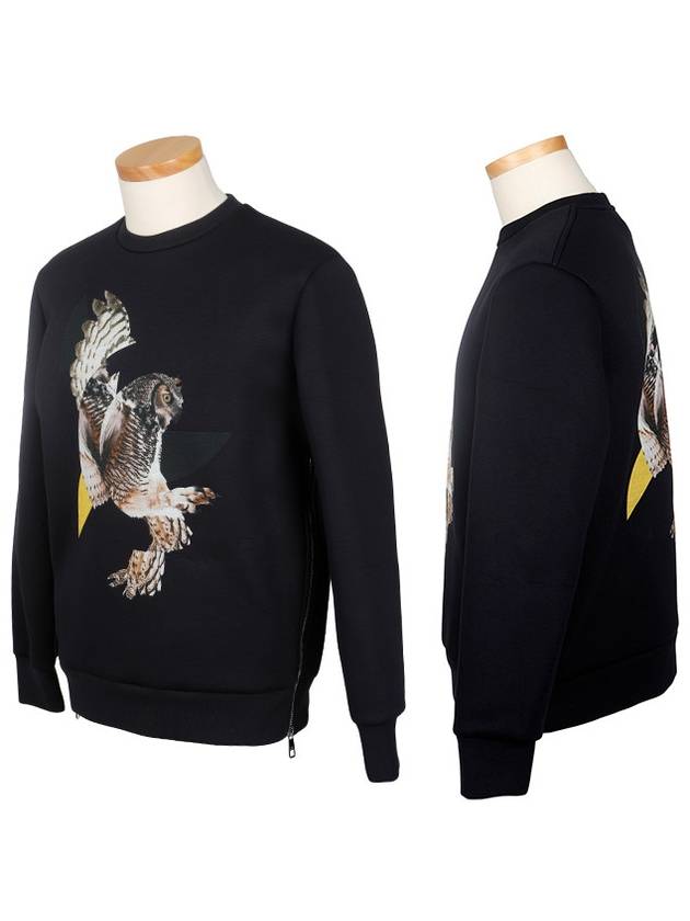 Eagle Print Neoprene Sweatshirt Black - NEIL BARRETT - BALAAN 2