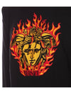 Medusa Flame Embroidery Logo Jersey Sweatshirt Black - VERSACE - BALAAN 4