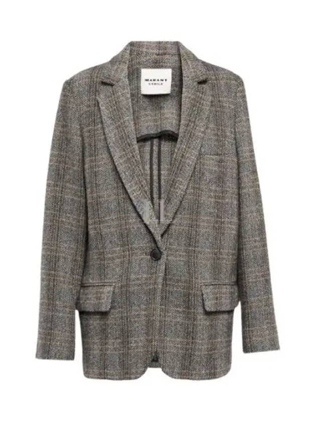 Charlyne Single Breasted Wool Blazer Jacket Grey - ISABEL MARANT - BALAAN 2