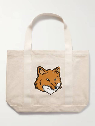 Bold Fox Head Eco Bag Ecru - MAISON KITSUNE - BALAAN 1