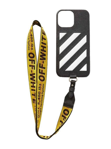 Diag Logo Phone Case Black - OFF WHITE - BALAAN 1