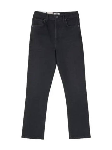 A Goldie Riley high rise straight denim pants black - AGOLDE - BALAAN 1